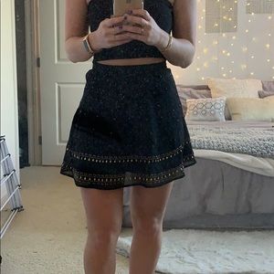 Urban outfitters black skirt with gold beads